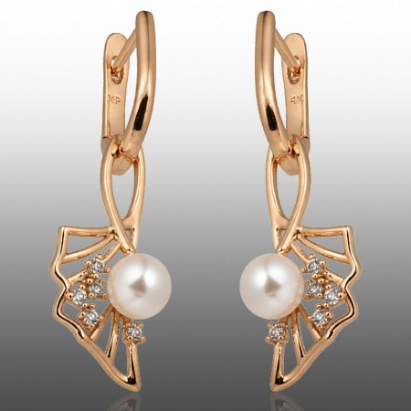 Позолочені сережки Xuping 24367 фото | Brulik