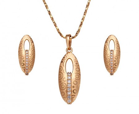 Комплект из сережек, кулона и цепочки  62394 фото | Brulik