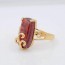 Колоритное кольцо в позолоте 10-1020-красный фото | Brulik