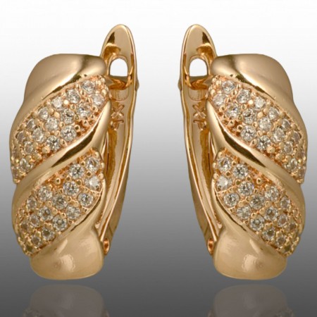 Позолочені сережки Xuping 24677 фото | Brulik