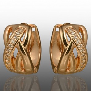 Позолочені сережки Xuping 24686 фото | Brulik