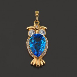 Позолоченный кулон XP 3891-голубой