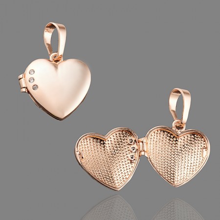 Позолоченный медальон "Сердце" Fallon 86201195 фото | Brulik