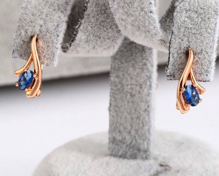 Сережки "Сказка" 26923 - голубой фото | Brulik