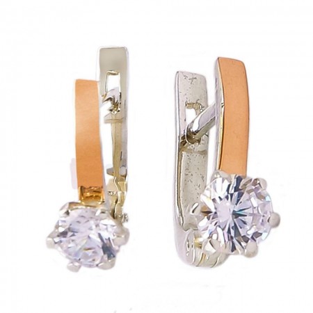 Серебряные серьги с золотыми вставками 13 фото | Brulik