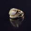 Позолоченное кольцо с фианитами 18K 10-1802 фото | Brulik