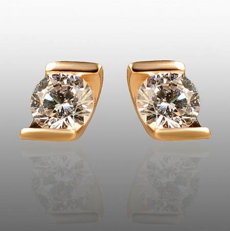 Позолочені сережки гвоздики Xuping 23334 фото | Brulik