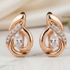 Позолочені сережки  Xuping 24220 фото | Brulik