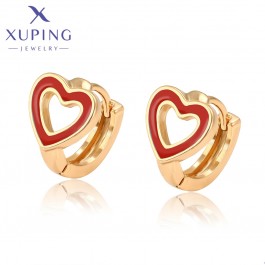 Позолоченные серьги детские  Xuping E004800-красные