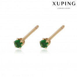 Позолоченные серьги гвоздики Xuping 91750-зеленый