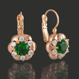 Позолоченные серьги XP 9955-зеленый