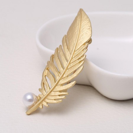 Брошь " Перо" 8759 фото | Brulik