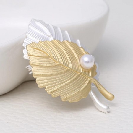 Брошь "Листья" 8771 фото | Brulik