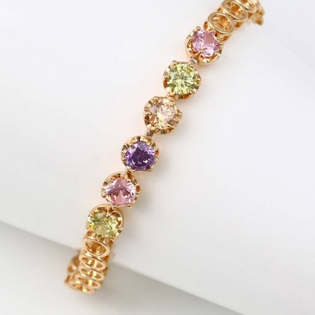 Обворожительный браслет с фианитами XP 74513 - мультиколор фото | Brulik