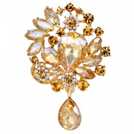 Брошь  8140-желтый фото | Brulik