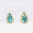Несравненные серьги с фианитами XP 10-2349- бирюзовый фото | Brulik