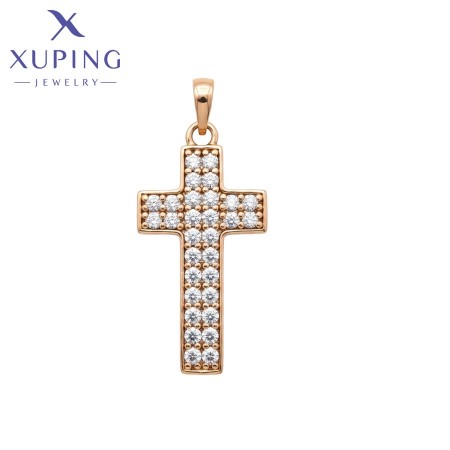 Позолочений хрестик  Xuping 3500 фото | Brulik