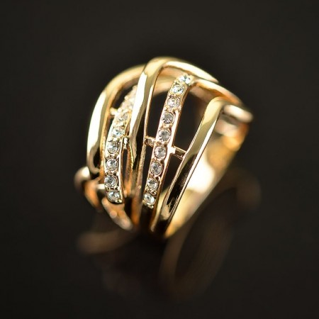 Позолоченное кольцо Fallon 8321019 фото | Brulik