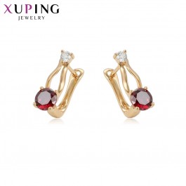 Позолочені сережки Xuping 28967-червоний