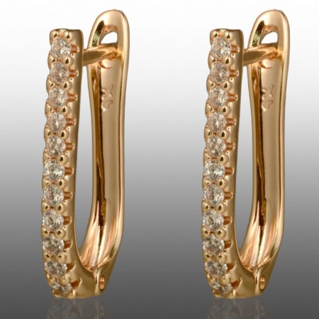 Позолочені сережки  Xuping 24687 фото | Brulik