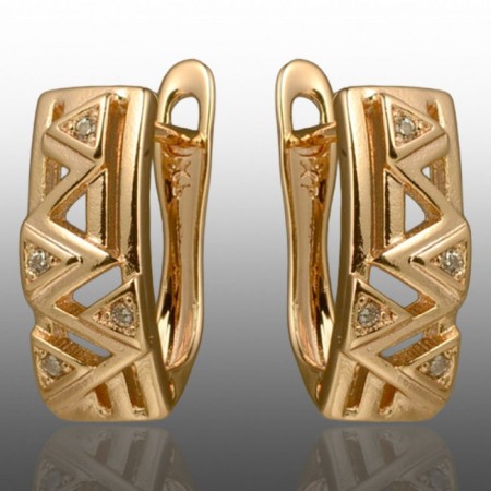 Позолочені сережки  Xuping 24736 фото | Brulik
