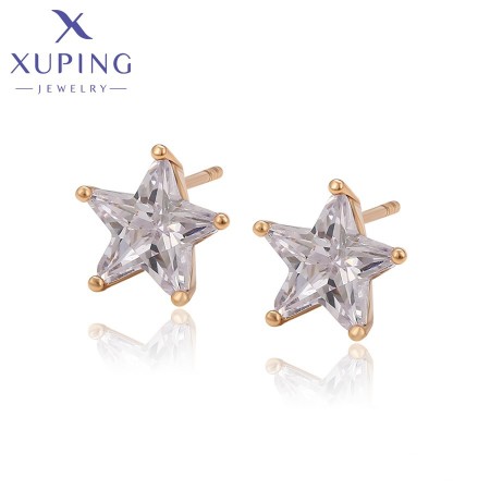 Позолочені сережки-гвоздики  Xuping X000904883 фото | Brulik