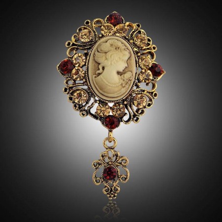 Прелестная брошь с фианитами Xuping AF053 фото | Brulik