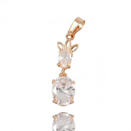 Позолоченный кулон Fallon 8624455-белые фианиты фото | Brulik