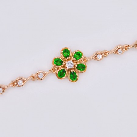 Неотразимый браслет XP 10-7013 - изумрудный фото | Brulik