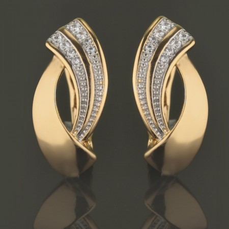 Позолоченные серьги XP 9259 фото | Brulik