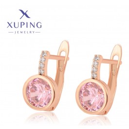 Позолочені сережки рожева позолота Xuping 14E2570903