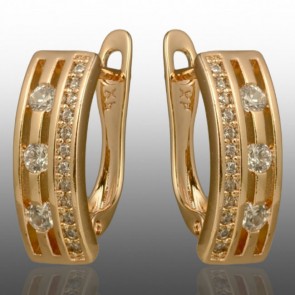 Позолочені сережки  Xuping 24721 фото | Brulik