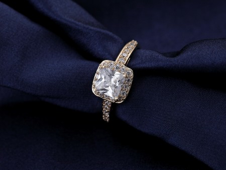 Позолоченное кольцо Italina 578 фото | Brulik