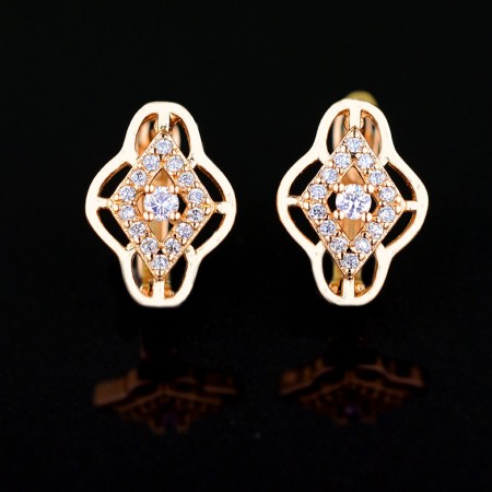 Изящные серьги в позолоте 90028 фото | Brulik