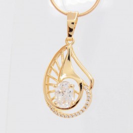 Восхитительный кулон в позолоте 10-3016-белый