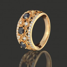 Позолоченное кольцо XP 1256-черный