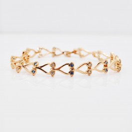Неординарный браслет 18K 73063 - синий