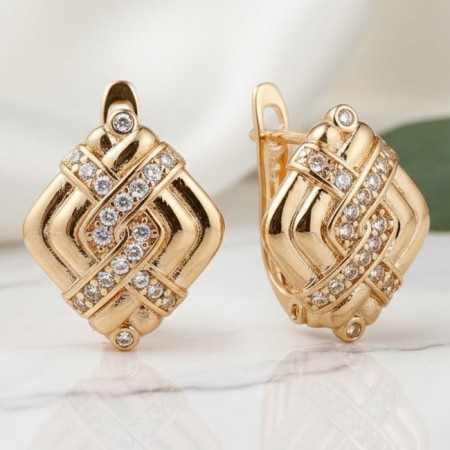 Позолочені сережки  Xuping 23863 фото | Brulik