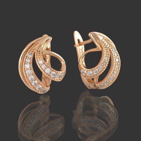 Позолоченные серьги XP 9881 фото | Brulik