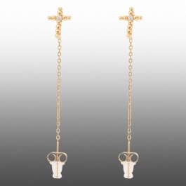 Позолочені сережки-гвоздики 