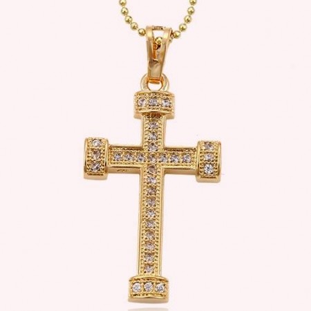 Кулон-крестик с фианитами 32207 фото | Brulik
