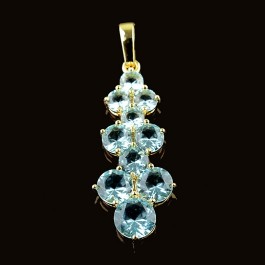 Позолоченный кулон XP 3397 - голубой