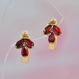 Красивые серьги оптом  10-2045-красный