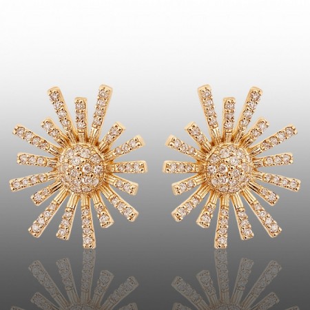 Позолочені сережки Xuping 24345 фото | Brulik