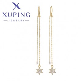 Позолочені сережки  протяжки Xuping 24768