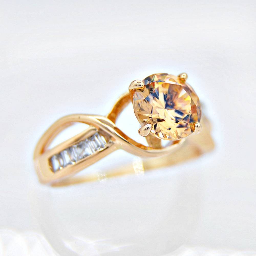 Кольцо "Beauty" 13201 - шампань фото | Brulik