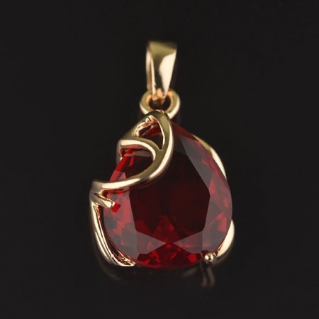 Позолоченный кулон Fallon 86200169-красный фото | Brulik