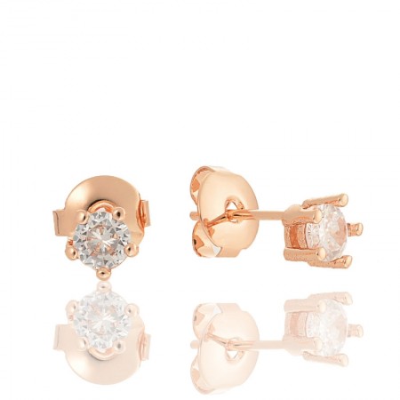 Позолоченные серьги-гвоздики  Fallon 82201924 фото | Brulik