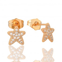 Детские позолоченные серьги-гвоздики 