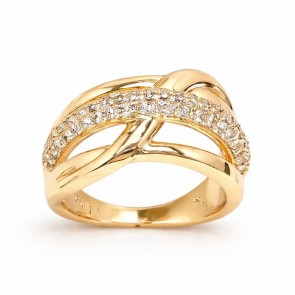 Позолочена каблучка  Xuping 10948 фото | Brulik